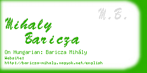 mihaly baricza business card